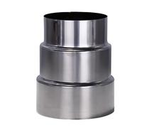 FUWQEPA Tubo Reductor de extensión Acero Inoxidable, 1 Pieza, Adaptador Chimenea Cabeza Grande a pequeña, Conector Tubo conducto Humos(11cm~9cm)