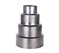 FUWQEPA Tubo Reductor de extensión Acero Inoxidable, 1 Pieza, Adaptador Chimenea Cabeza Grande a pequeña, Conector Tubo conducto Humos(12cm~6cm)