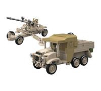 Fuwraixis cañón antiaéreo Bloque de Construcción, 402 Piezas vehículo blindado Juguetes de Montaje, Juego de construcción Tractor de artillería, Objetos Decorativos y coleccionables