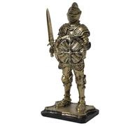 Fuwraixis Medieval Guerrero Figura, Escultura de un Guerrero Espartano, Vintage Knight Jardín Decoracione, Creativa Oficina en casa Deco, Regalos de colección