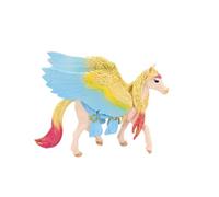 Fuwraixis Muñeca Pegaso de Colores, Pegaso mítico con alas, Decoraciones de Animales fantásticos, Modelos de Animales simulados, Juegos de Personajes para niños a Partir de 5 años