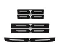 FUWUDI 5 Piezas Protección del Umbral de Protección Puerta, Protector para Paragol PES Trasero para Tesla Tesla Model 3 Model Y/S/X, Pegatina para Umbral de Coche Accesorios,A