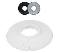 FUX Rosetón individual para tubo de calefacción, 2 unidades, 8 mm - 60,3 mm, cubierta de tubo, rosetas, revestimiento, rosetas para radiadores, polipropileno, en colores especiales (33,7 mm, RAL 9016)