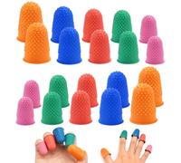 FuxFuis 20 PCS Goma Dedo Puntas de 5 Tamaños Dedal de Goma dedos Protectores Grueso Dedales de Goma para Dedos Reutilizables Dedales de Goma para Protección Antideslizante para Contar Dinero Escritura