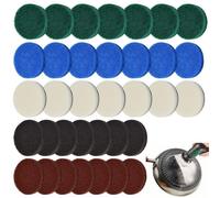 FuxFuis 35 PCS Almohadillas de Cepillo de Limpieza Eléctrica Diámetro 65mm Cepillo de Limpieza Inalámbrica Repuestos Cepill o de Limpiez a Electrico Almohadilla de Disco de Limpiez a Compatible Bosch