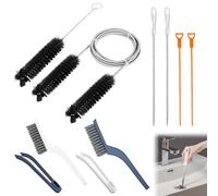 FuxFuis 8PCS Cepillo de Limpieza de Tuberías Cepillo Flexible para Desagüe Cepillo Desatascador Tuberias Cepillo Limpiador de Conductos Herramientas para Desatascar el Desagüe para Cocina Ducha Lavabo