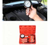 FuxFuis 9 PCS Comprobador de Compresión para Motores Medidor de Compresión de Gasolina Probador de Compresión Profesional Kit de Medidor de Presión de Inyección de Combustible para Moto y Coche