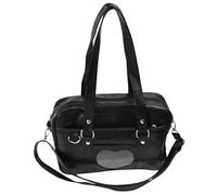 FuxFuis Bolso Japonés para Uniforme Bolso de Hombro de PU Informal Japonés Bolsa de Uniforme Escolar Japoné Bolsa de Escuela Japoné con Diseño Corazón Bolsos de Escuela Secundaria Japon JK (Negro)