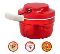 FuxFuis Cebolla Picadora con Cuerda Trituradora de Alimentos Manual con 3 Cuchillas Picador de Verduras Manual de ABS Picadora Manuales con Cuerda Picador de Cebolla Cocina Cortador de Verduras