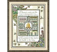 fuxiruiI Kit de punto de cruz preimpreso para adultos, El mundo de las abejas, kit de bordado estampado de 11 ct, decoración de pared DIY para principiantes y niños (Abeja)