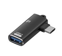 FUXIU Adaptador convertidor USB C a hembra de alta velocidad, carga rápida, transferencia de datos de 5 Gbps con suministro de energía de 100 W/10 W