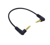 FUXIU Cable auditivo de doble codo de 20 cm, conectores en ángulo de 3,5 mm para una conexión auditiva rápida y fácil