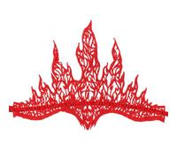 FUXIU Diadema de encaje punk con forma de llama para mujer, para Halloween, festivales, fiestas, adolescentes, actuaciones, accesorios para el cabello