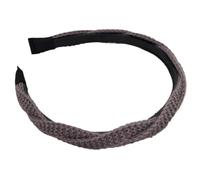 FUXIU Diadema de ganchillo de estilo coreano para niña, elegante diadema Maillard, diadema para el cabello, diadema de calavera alta, adornos para el cabello