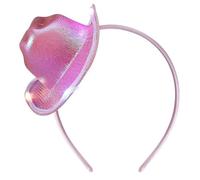 FUXIU Diadema de moda con sombrero de vaquero con luces LED, tocados de dibujos animados, sombrero de fiesta para eventos nocturnos al aire libre