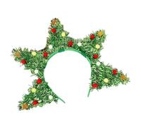 FUXIU Diadema de oropel brillante con diseño de árbol de Navidad para adolescentes, adultos, fiestas, actuaciones, suministros para el cabello