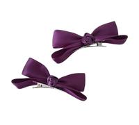 FUXIU Diadema y clip de rosa gótica con lazo, ajustable, cómoda para peinados