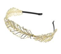 FUXIU Diademas con forma de pluma para viajar, tomar fotos, estilo barroco, para boda, fiesta, novia