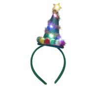 FUXIU Diademas LED con forma de árbol de Navidad, diadema LED para el pelo para Navidad, suministros de fiesta