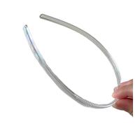 FUXIU Diademas lisas y llamativas, diadema transparente invisible ancha/fina para manualidades, aro de pelo, diademas transparentes para mujeres, 0,8 cm, 1 count (Pack of 1)