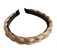 FUXIU Diademas trenzadas hechas a mano con diamantes de imitación para niñas, princesas, bailes de máscaras, bailes de graduación