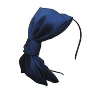 FUXIU Elegante diadema de satén con lazo para fiesta, accesorio de disfraz para mujer, accesorio formal