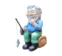 FUXIU Fishing Geezer Art Craft - Figura decorativa de cueva para jardín, paisajismo, cría de camarones
