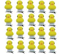 FUXIU Horquilla para el pelo con forma de pato de dibujos animados para niñas, carnavales, tomar fotos, trenzas brillantes, 1/5/10/20 unidades