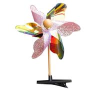 FUXIU Horquillas coloridas con forma de molino de viento para niñas pequeñas tomando fotos, pinza para el pelo de Navidad, festival, molino de viento para niños