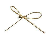 FUXIU Lazos metálicos para collar, estilo elegante de los años 2000, clip lateral, lazos para el pelo, estilo gótico metálico, lazo, balletcore