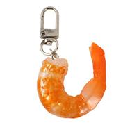 FUXIU Llavero creativo de carne de camarón, divertido colgante de comida para mujer, práctico llavero de carne de camarón de imitación para mujer, 2, Talla única