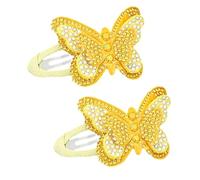 FUXIU Pinza para el pelo de mariposa brillante para niñas Y2K dopamina, horquilla para el pelo de pico de pato, pasadores para el pelo para flequillo lateral