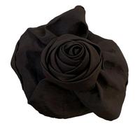 FUXIU Pinza para el pelo de tela con diseño de rosas para boda, vintage, pasador de plátano, antideslizante, pinza para el pelo de novia, soporte para cola de caballo