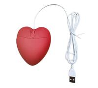 FUXIU Ratón de corazón divertido con cable USB para juegos de computadora, regalo creativo para estudiantes