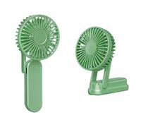 FUXIU Ventilador de mano, esencial para viajes y camping, ventilador de escritorio pequeño, plegable, recargable por USB, ventilador de refrigeración de 3 velocidades