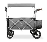FUXLIFE Carro de Transporte FX-CTL900 • Gris • Toldo • Suspensión Activa | Interior acolchado infantil • Arnés seguridad 5 puntos • Plegado compacto rápido • Bolsa nevera térmica • Manillar ergonómico