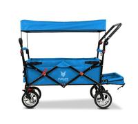 FUXLIFE Handcart FX-CT800 Comfort Plegable - Turquesa - Carro de Transporte Infantil con toldo para el Sol - extensión Interior Acolchada - Ruedas robustas - Carro de Mano Plegable Compacto