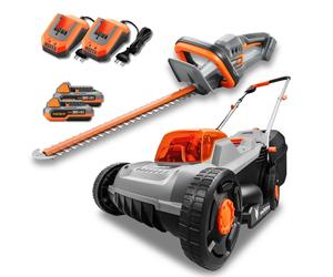 FUXTEC 20V Akku Garten-Set FX-E1RM20ECO + FX-E1HS20 mit Akku & Ladegerät Gris