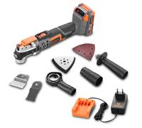 FUXTEC 20V Batería Herramienta Multifuncional FX-E1MT20 SET con 1 x Batería 2Ah, 1 x Cargador 1A