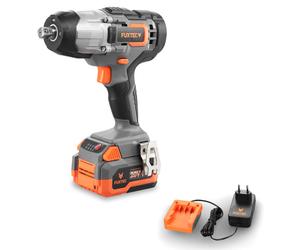 FUXTEC 20V Batería Llave de Impacto FX-E1IW20 SET con 1 x Batería 4Ah, 1 x Cargador 1A