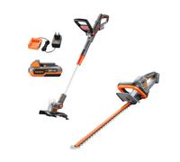 FUXTEC 20V Garten-Set FX-20VSET5 Rasentrimmer und Heckenschere Naranja