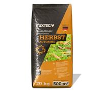 FUXTEC Abono césped alto en potasio FX-RDH20 • 20 kg hasta 500 m² • Ideal para otoño e invierno • Refuerza contra heladas • Liberación controlada • Fabricado en Alemania