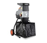 FUXTEC Biotrituratore Elettrico FX-EGH2800T - Cippatrice con Potenza 2800 W - Sistema a rullo silenzioso - Cestello raccolta 60 L - Protezione anti-inceppamento - Tritura rami fino a 44 mm