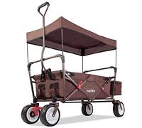 FUXTEC Bollerwagen FX-CT350 • Plegable • 4 Ruedas • Capota • asa • Jardín | Transporte de niños • Cualquier terreno • Jardín • Bolsa trasera • Funda incluida • Asa de tracción • Transporte manual