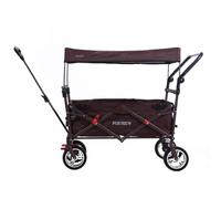 FUXTEC Bollerwagen FX-CT700, Carro Plegable Gris para el Transporte de niños, Ciudad, Campo, Playa o montaña - con Capota Anti-UV, asa de Empuje, Freno de Mano Delantero y Trasero, El Original