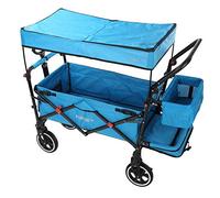 FUXTEC Bollerwagen PREMIUM CT850T, carro plegable, Fux Family Collection, carro de jardín para el transporte de niños, tirar o empujar, capacidad de carga 75 kg - extensión interior - bolsa trasera