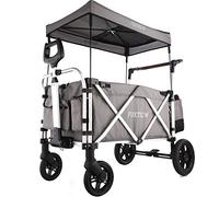 FUXTEC Carro Plegable FX-CTL900 Gris el Original, Fux Family Collection, Carro de jardín para el Transporte de niños, Playa, Ciudad, Bosque, Tirar o Empujar - Capacidad de Carga 75 kg
