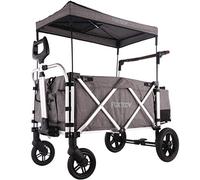 FUXTEC Carro Plegable FX-CTL900 Premium Gris Premium el Original, Fux Family Collection, Carro de jardín para Transporte de niños, Playa, Ciudad, Bosque, Tirar o Empujar - Capacidad de Carga 75 kg
