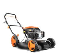 FUXTEC Cortacésped de Gasolina FX-RM51SA96 - Ancho de Corte de 51cm y tracción - Función 4en1: Cortar, Mulching, Recogida, Descarga Lateral - Potente Motor fácil de arrancar