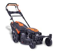 FUXTEC Cortacésped Gasolina 4 en 1, Eje Giratorio FX-RM5170agile - 2,9 kW. Ancho 51 cm, Altura Ajustable 7 Niveles 25-75 mm, Bolsa 60L, Mulching, Expulsión Lateral